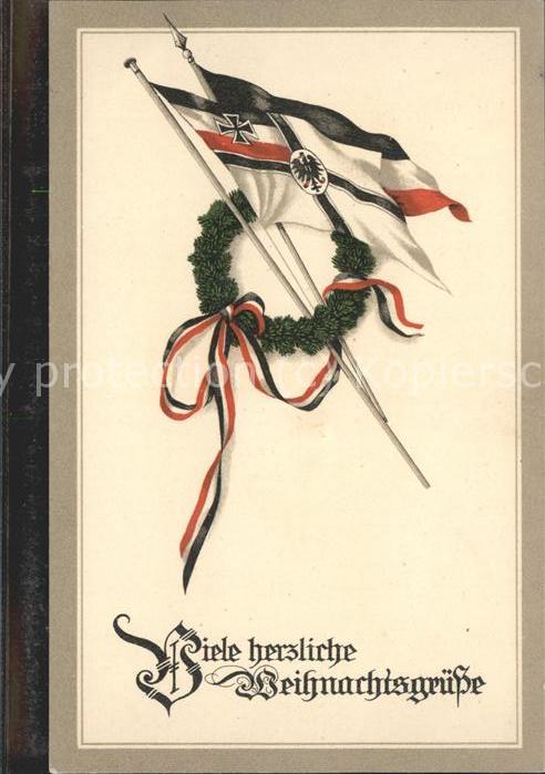Weihnachten Kranz Fahnen