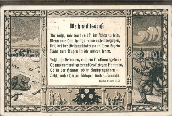 Kuenstlerkarte Walter Gloem Nr. 194 Weihnachtsgruss Kr