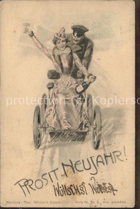 Neujahr Prost Frau Mann