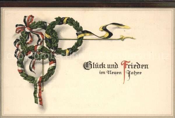 Neujahr Kränze Glück Frieden