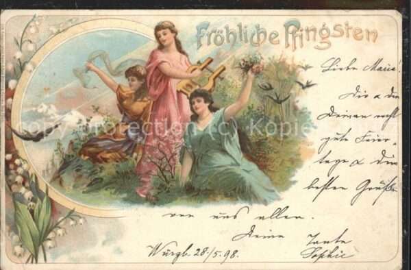 Pfingsten Pentecost Pentecote Harfe