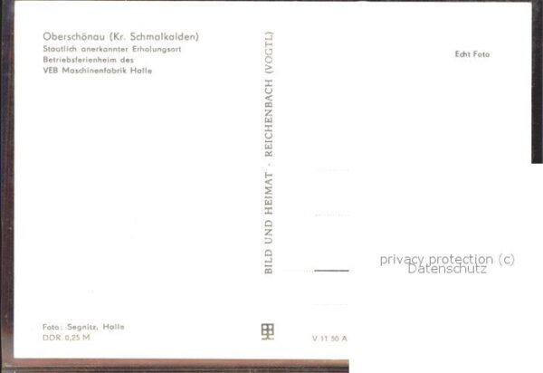 Industrie Oberschönau Betriebsferienheim Kanzlers – Bild 2