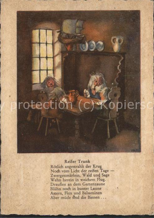 Kuenstlerkarte Reifer Trunk Gedicht