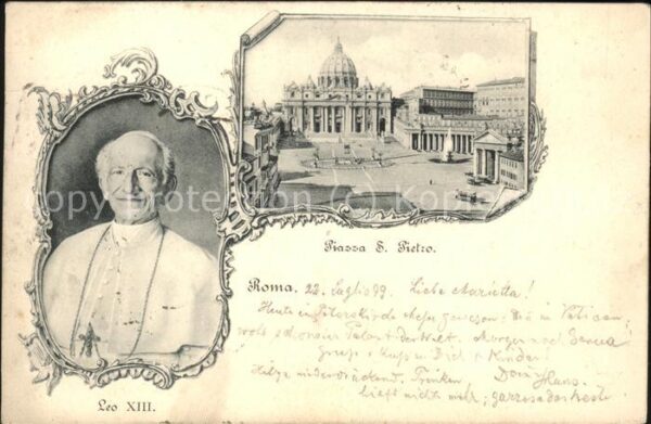 Papst Leo XIII. Piazza S Pietro