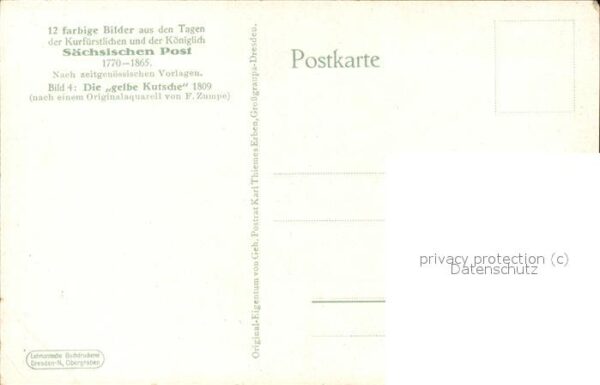 Kuenstlerkarte F. Zumpe Postkutsche – Bild 2