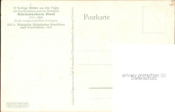 Kuenstlerkarte Gustav Müller Denkmal Sächsischer Posti – Bild 2