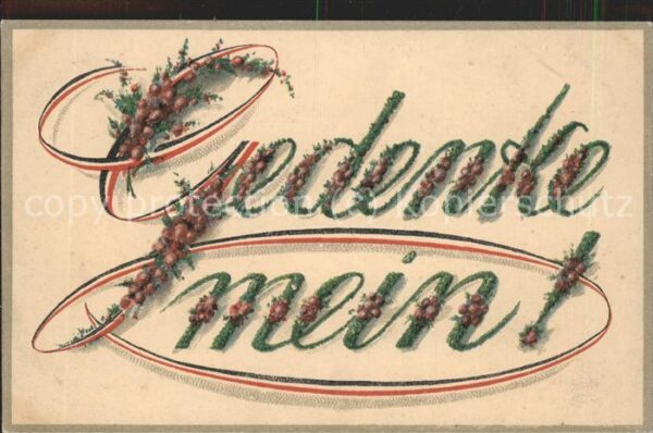 Militaria Gedenke mein! Blumen