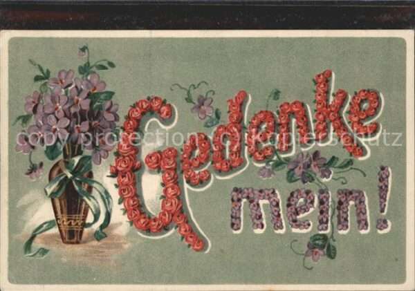 Poesie Gedenke mein! Blumen Liebe