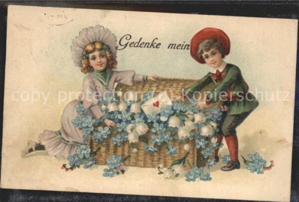 Blumen Gedenke mein Blumenkorb Kinder