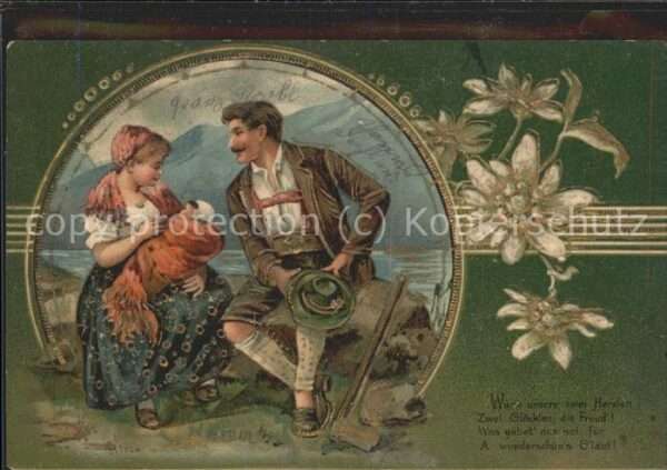 Poesie Liebe Tracht Edelweiß Baby