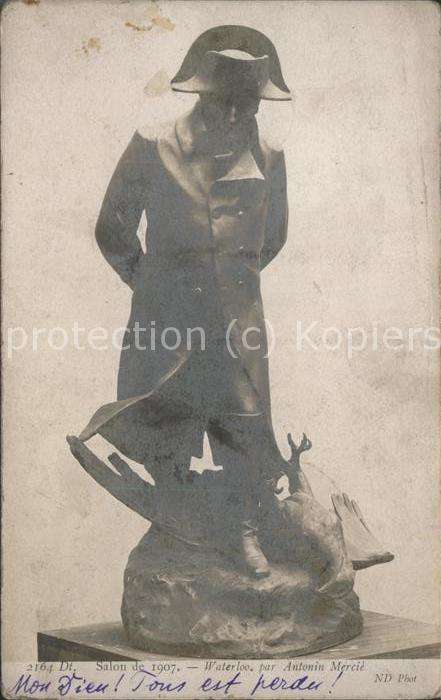 Napoleon Bonaparte Salon de 1907 Waterloo Stature