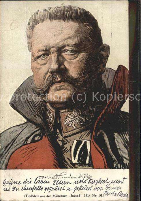 Hindenburg Künstlerkarte Angelo Jank
