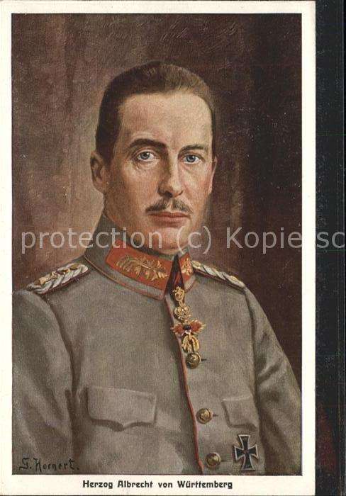 Kuenstlerkarte S. Honert Herzog Albrecht v. Württember