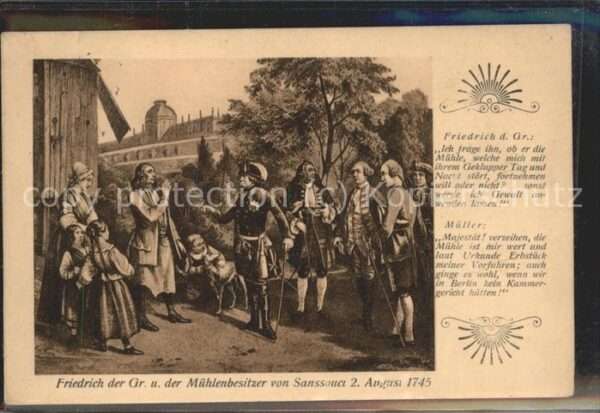 Friedrich der Grosse Mühlenbesitzer Sanssouci 1745