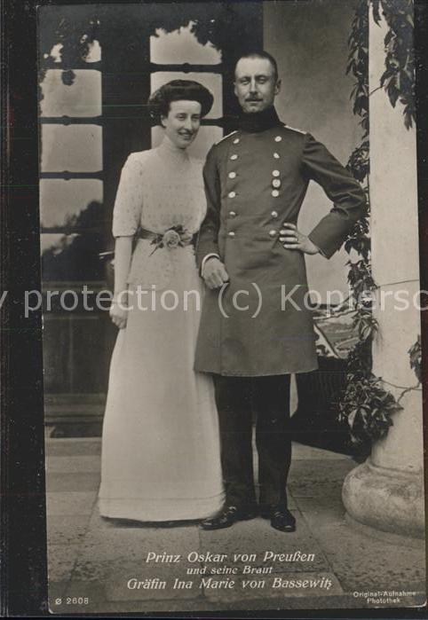 Adel Preussen Prinz Oskar v. Preussen Gräfin Ina Mari
