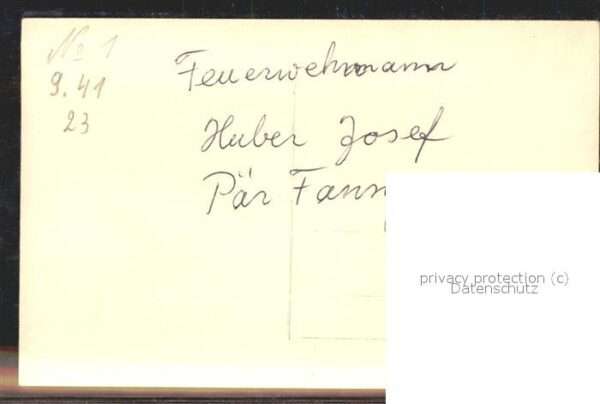 Feuerwehr Feuerwehrmann Huber Josef Pär Fanny Pol – Bild 2
