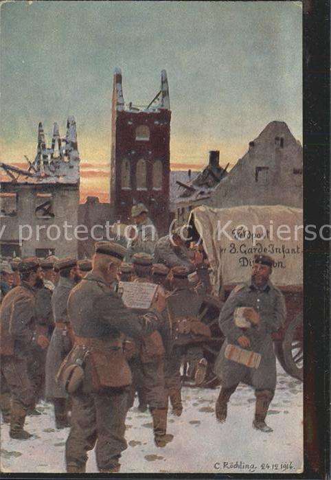 Kuenstlerkarte C. Röchling Soldaten Krieg Feldpost