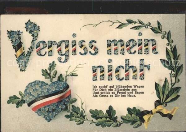 Poesie Liebe Vergiss mein nicht