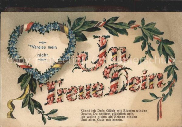 Poesie Liebe In treue Dein Vergiss mein nicht