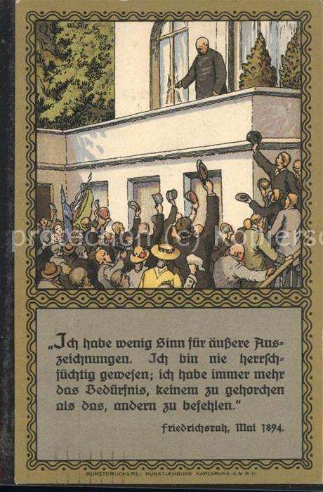 Kuenstlerkarte Friedrichsruh 1894 Politik
