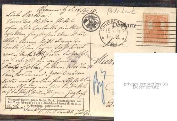 Kuenstlerkarte Friedrichsruh 1894 Politik – Bild 2