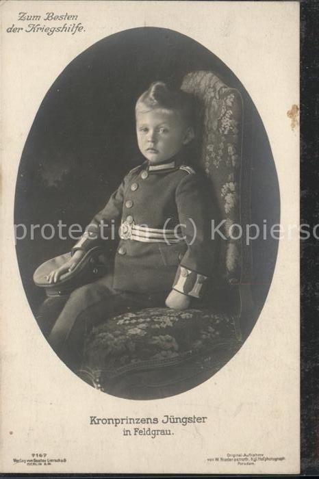 Adel Bayern Kronprinz Jüngster Feldgrau Kriegshilfe