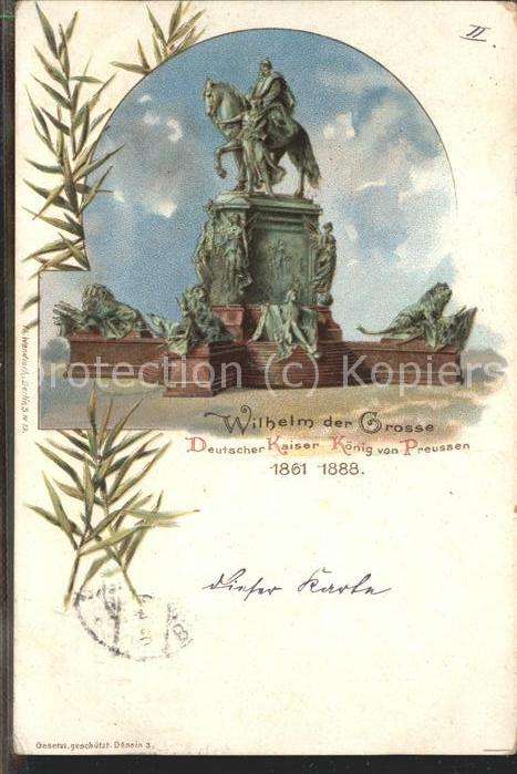 Adel Preussen Denkmal Deutscher Kaiser König v. Preus