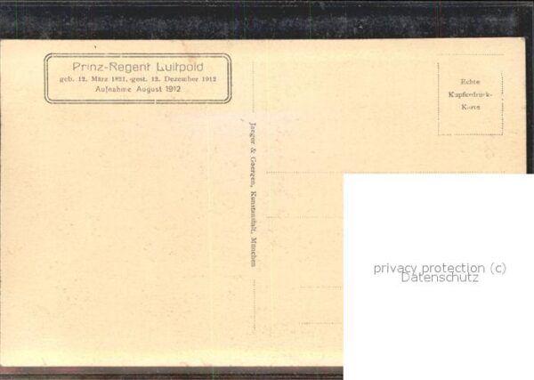 Adel Bayern Luitpold Prinzregent v. Bayern 1912 – Bild 2