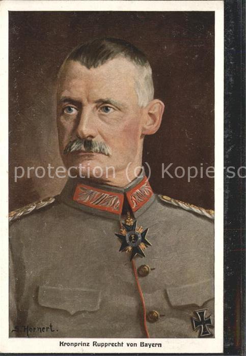 Kuenstlerkarte S. Hornert Kronprinz Rupprecht v. Bayer