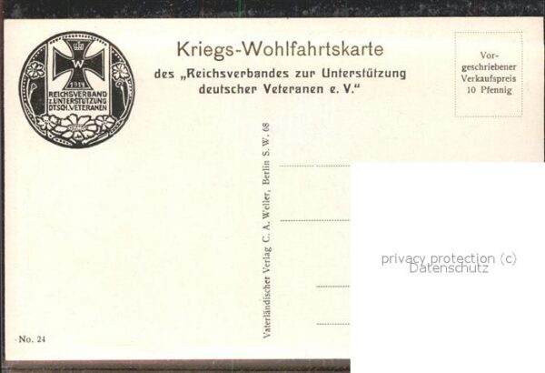 Kuenstlerkarte S. Hornert Kronprinz Rupprecht v. Bayer – Bild 2