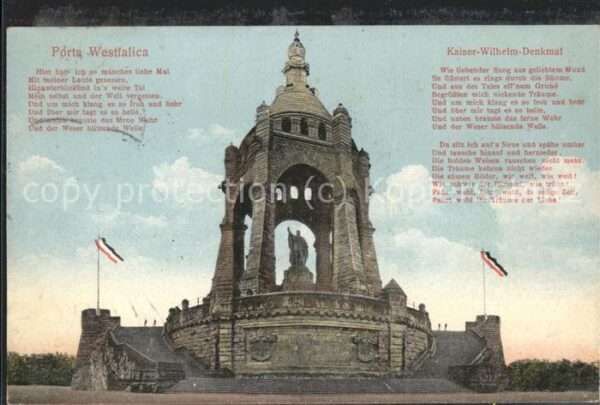 Wilhelm II Kaiser-Wilhelm-Denkmal Spruch Porta Wes