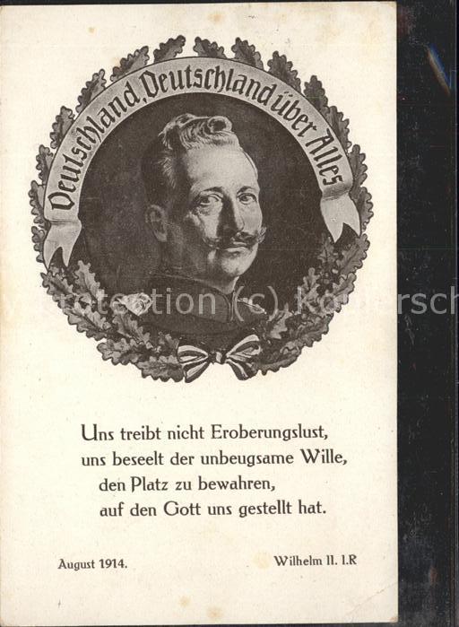 Wilhelm II Eroberungslust