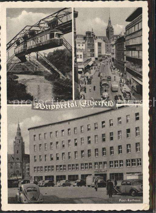 Schwebebahn Wuppertal Elberfeld Rathaus Post