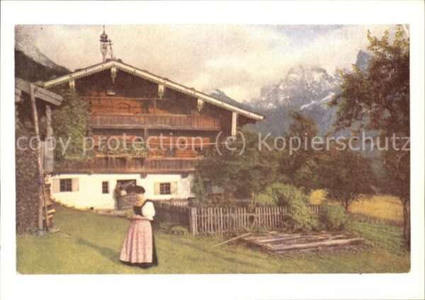 Bauernhof Tracht Berge Oberbayern