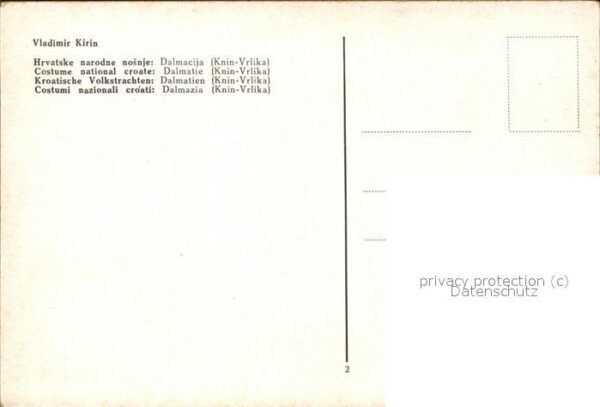 Kroatien Croatia Trachten-Volks-National – Bild 2