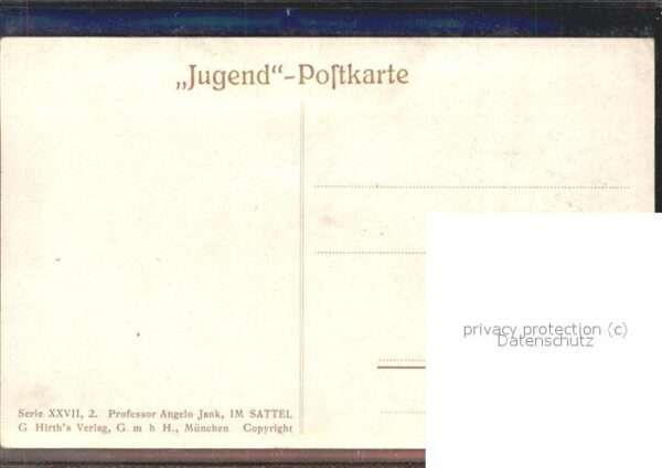 Jugendstil Pferd Frau Hut – Bild 2