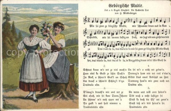 Gesang Musik Trachten Frauen Blumenstrauss