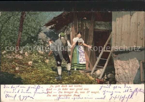 Bauernhof Liebespaar Holzleiter
