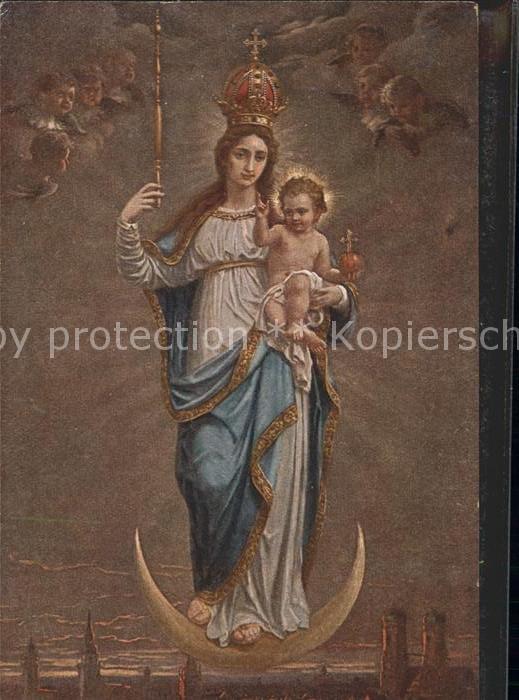 Religion Heilige Maria Jesus Krone Mond Engel