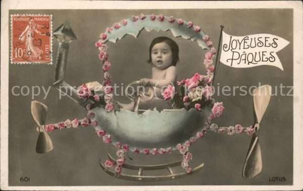 Rosen Kind Hubschrauber Joyeuses Paques
