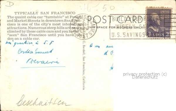 Strassenbahn Cable Car Turn-Table San Franciso – Bild 2