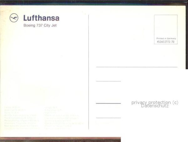 Flugzeuge Zivil Lufthansa Boeing 737 City Jet – Bild 2