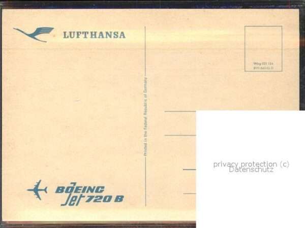 Flugzeuge Zivil Lufthansa Boeing Jet 720 B – Bild 2