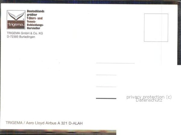Flugzeuge Zivil Trigema Werbung Aero Lloyd Airbus A 321 – Bild 2