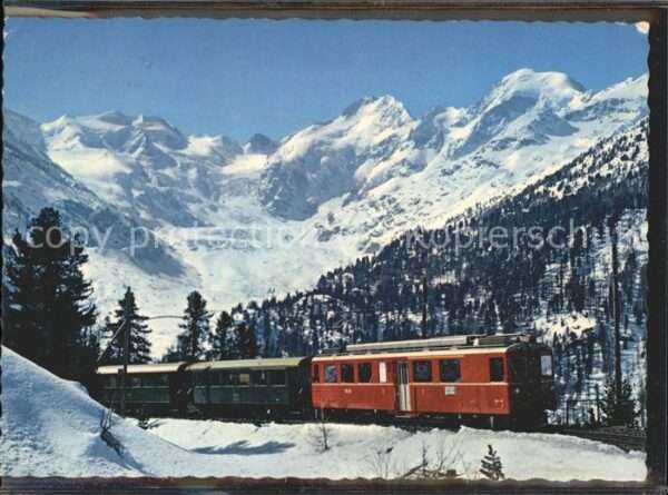 Eisenbahn Pontresina Berninabahn Piz Bernina