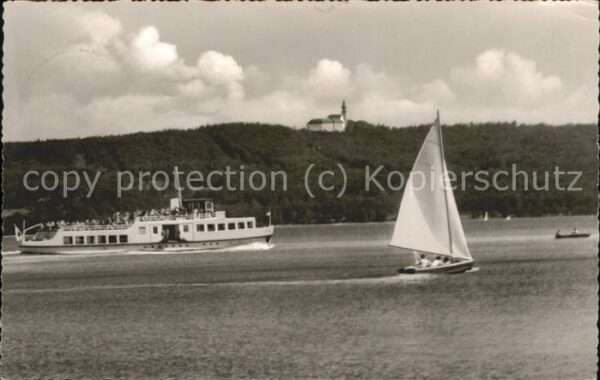 Segelboote Motorschiff Utting Ammersee Kloster And