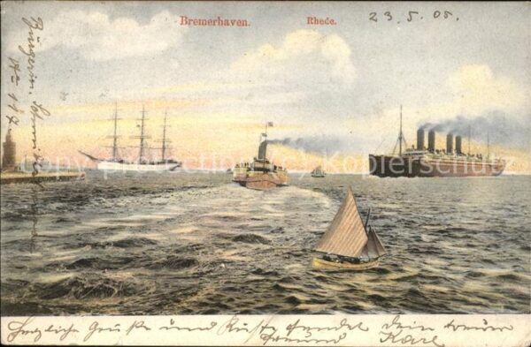 Dampfer Oceanliner Segelschiff Segelboot Bremerhaven Rhede