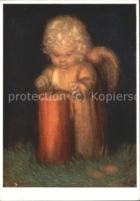 Spoetl Maria Kuenstlerkarte Nr. 400 Engel Kerze