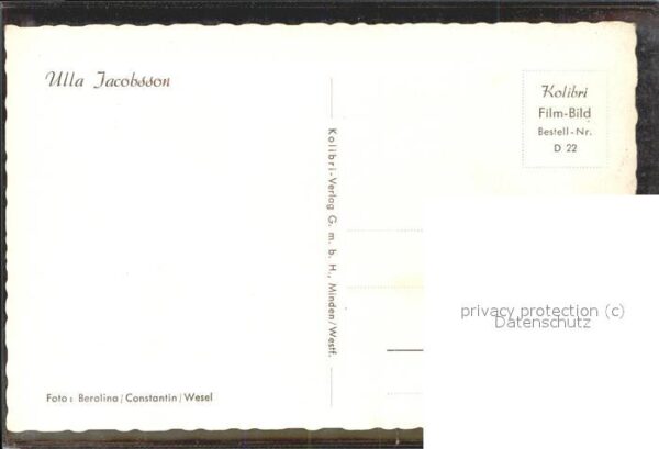 Schauspieler Ulla Jacobsson – Bild 2