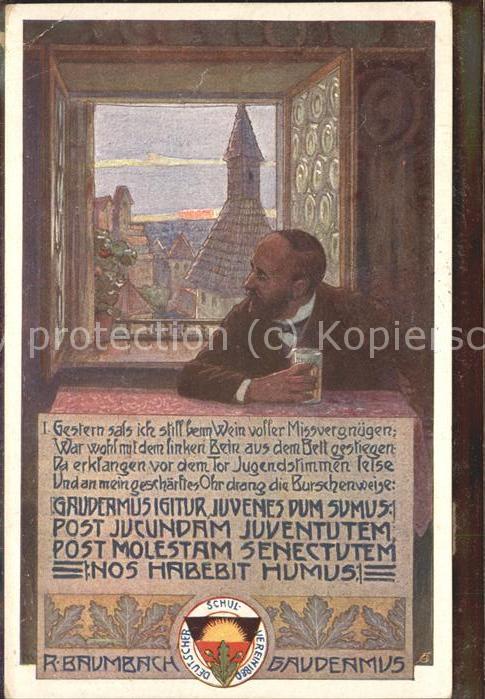 Verlag Schulverein Nr 236 R. Baumbach Gedicht Bier